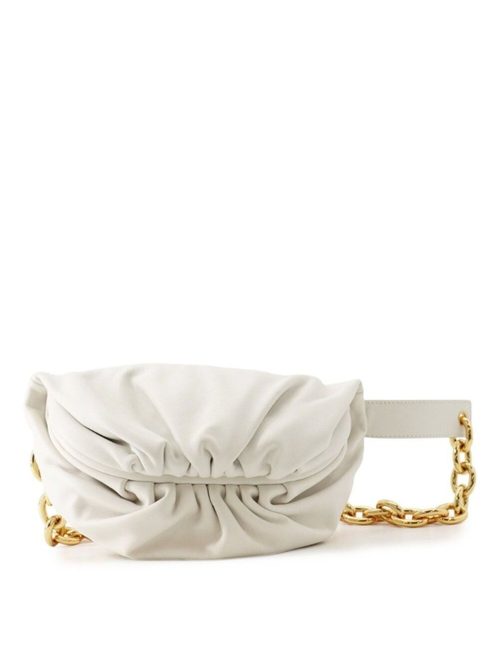 Bottega Veneta Belt Bag the Chain Pouch Calfskin White